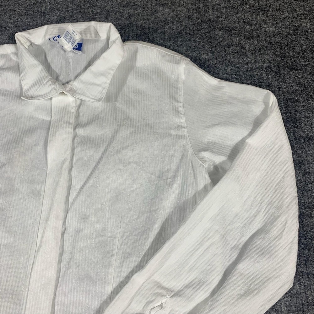 Pendleton Blouse Womens 8 White Basic Collared Lo… - image 4